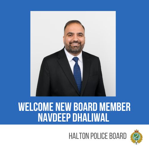 HPBoard's tweet photo. Roll Call - Navdeep Dhaliwal was appointed to the Halton Police Board.

Press Release - https://t.co/VTVqgL4PN4

To view bio &amp; more - https://t.co/vBrOmIYUnq

#HaltonON #Board #PoliceBoard https://t.co/P3pUYOmboa