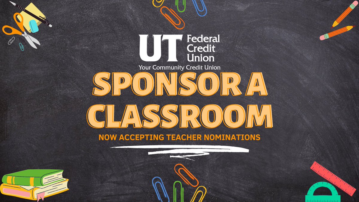 UTFCU's tweet photo. π£ Calling all teachers! πβοΈ
We're thrilled to announce that we are looking for a classroom to sponsor! π°π Contact us at (865) 971-1971 ext. 162 or visit your local branch to submit your nomination by August 4th. π
#UTFCU #SupportingTeachers #NominateATeacher #KnoxvilleTN https://t.co/BzwNFHPuo9