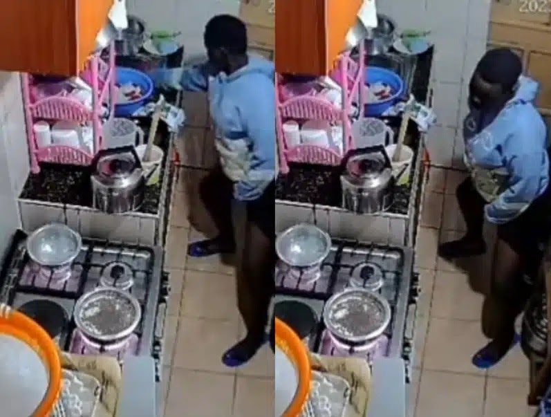 NGRNewspaper's tweet photo. CCTV Caught Housemaid Urinating In The Kitchen On Her First Day of Work https://t.co/qizLNO6Nmv https://t.co/25k141Pafb