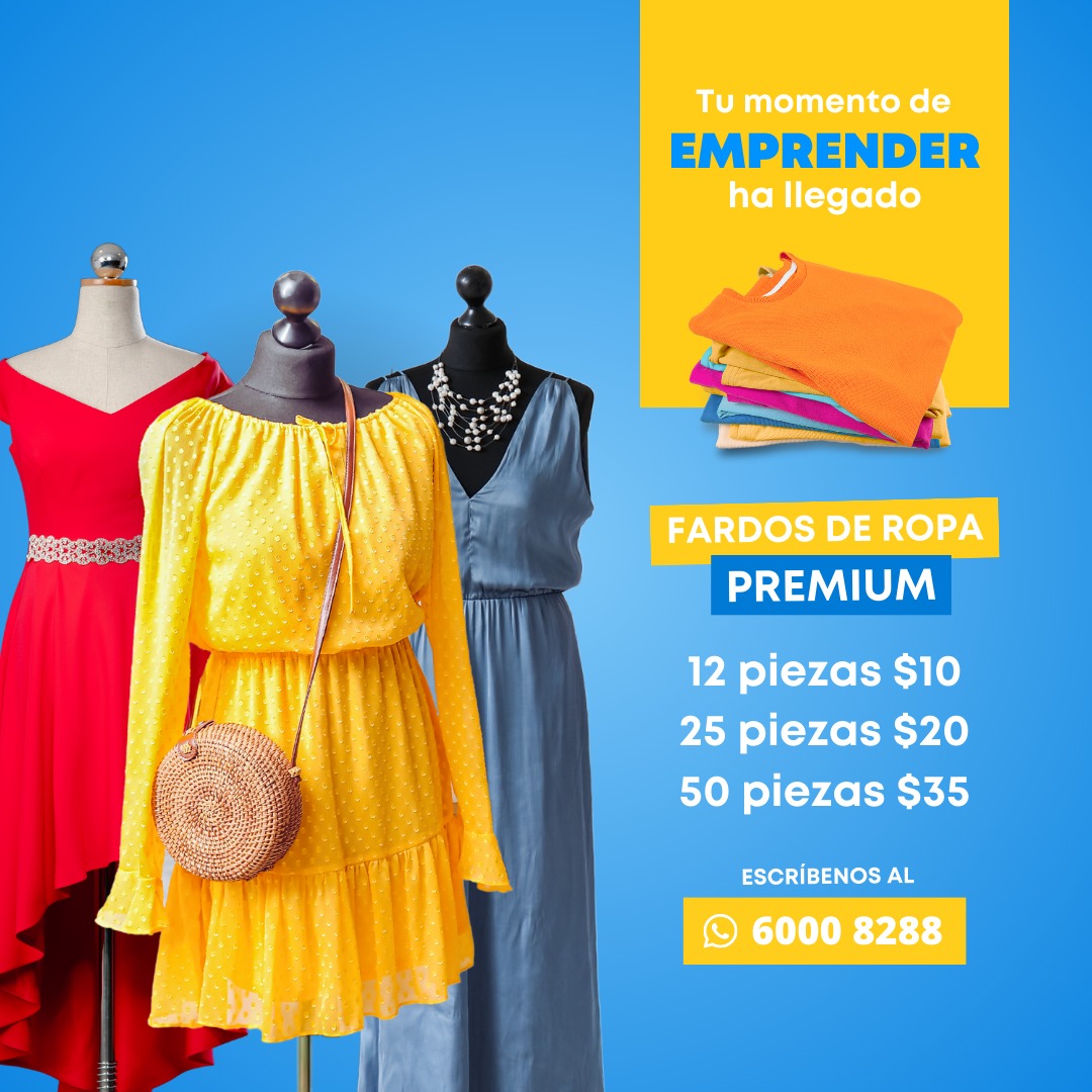 Fardos de Ropa premium sin rotos, ni manchados, de segunda mano pero de calidad. Interesados 6000 8288 ¡Es tu momento de Emprender!