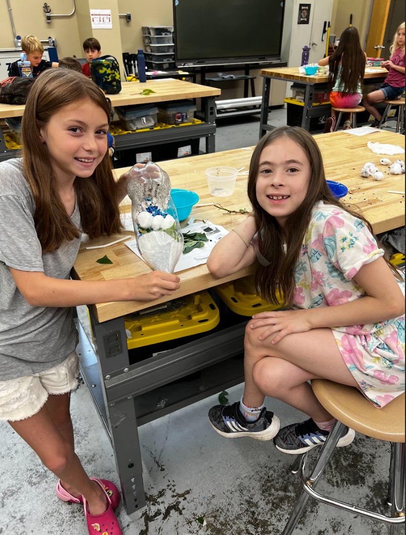 nkhsrobotics's tweet photo. We were tackling climate challenges today at NORTH Summer STEM Camp, making solar ovens and testing some rain garden solutions! https://t.co/6j32EA6U3Z
