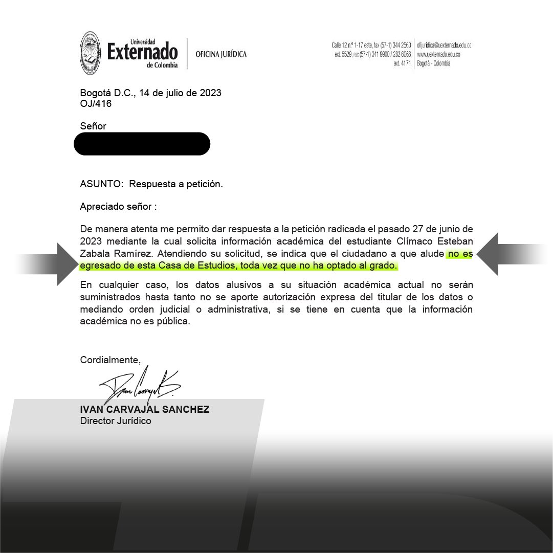 JotaPeHernandez's tweet photo. 🔴OTRO MÁS QUE SE VA! Sale del ministerio de cultura el viceministro, otro de Petro que quiso saltarse la Ley. Lo denuncié ante la fiscalía, no solo por haber mentido en su hoja de vida sino por aportar diploma y acta aparentemente falsos. No basta con renunciar,tienen que pagar! https://t.co/tefw81gPMr
