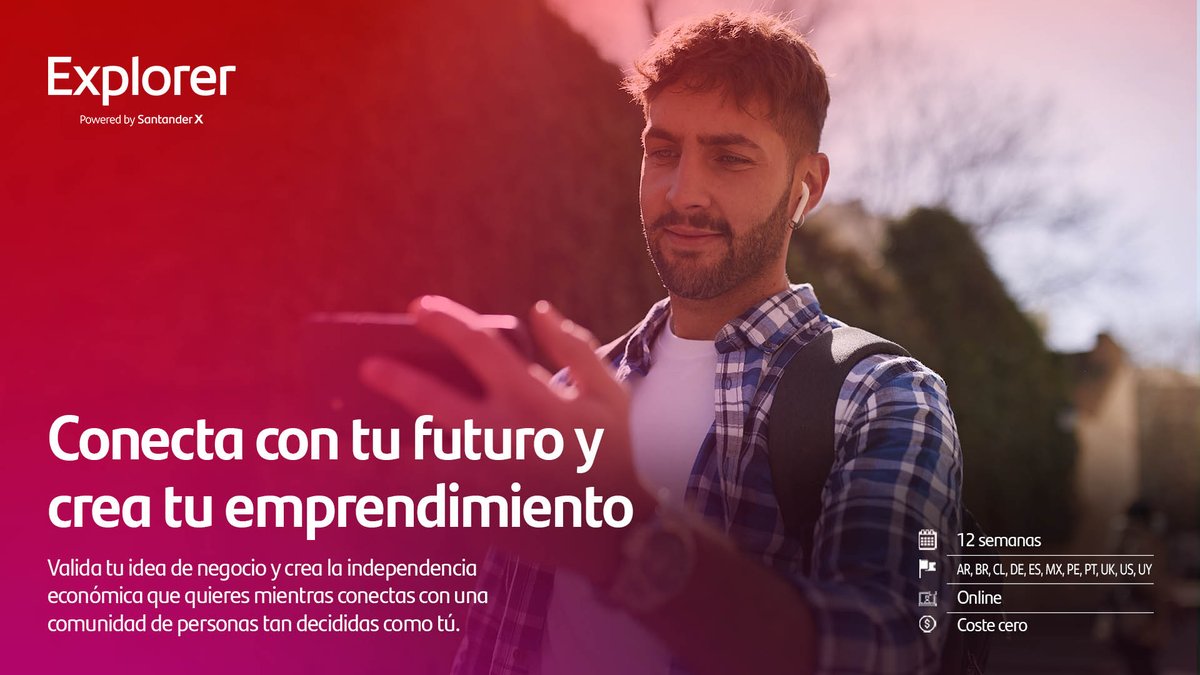 emprende_ubb's tweet photo. La Unidad de Emprendimiento de @vripubb, invita a los estudiantes de @ubbch, a participar de la nueva convocatoria del Programa de Emprendimiento @santanderchile @ExplorerByX  Postulaciones en https://t.co/YQEuRARRn3 hasta 01/09 https://t.co/25rbsPuysA