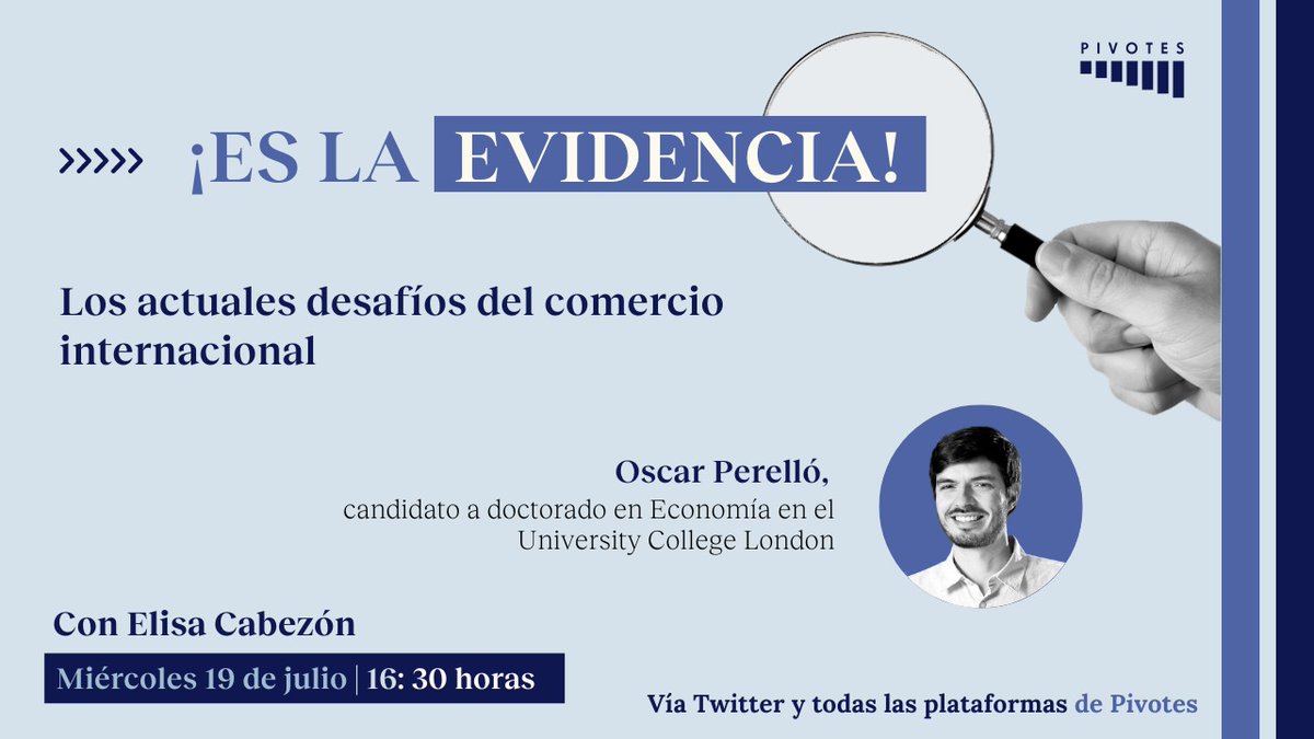 Elisa Cabezón (@mecabezon) on Twitter photo Hola! Hoy a las 17:00 tenemos otro capítulo ¡Es la Evidencia!
Hablaremos con Oscar Perelló <a href="/oiperello/">Oscar Perelló</a> , candidato a doctorado en Economía en el University College London, sobre los actuales desafíos del comercio internacional
En este link:youtube.com/watch?v=oNiB_k… Hola! Hoy a las 17:00 tenemos otro capítulo ¡Es la Evidencia!
Hablaremos con Oscar Perelló <a href="/oiperello/">Oscar Perelló</a> , candidato a doctorado en Economía en el University College London, sobre los actuales desafíos del comercio internacional
En este link:youtube.com/watch?v=oNiB_k…