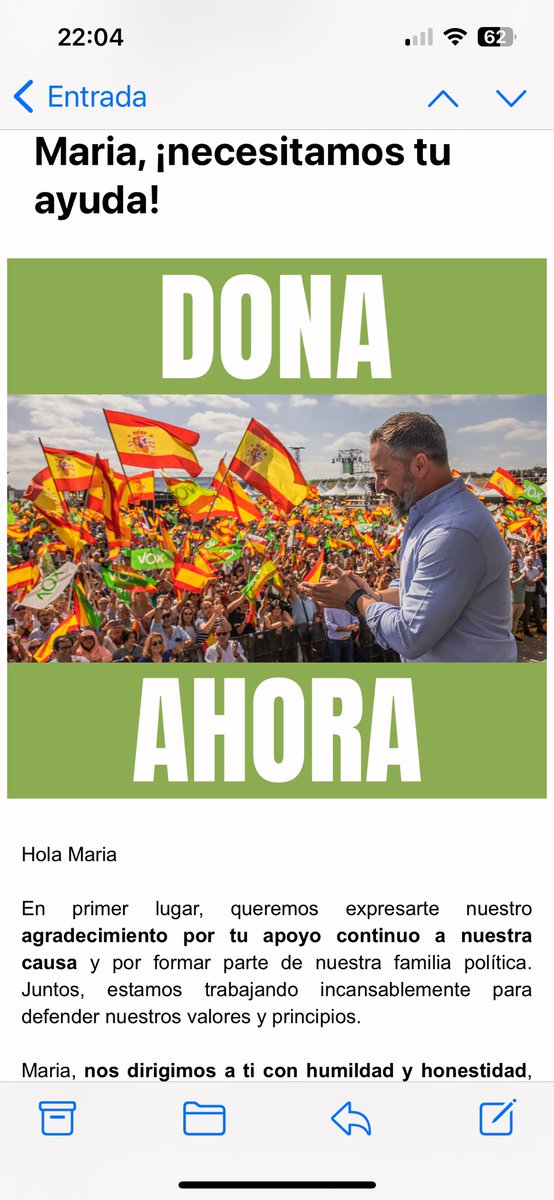 Me cag…. en <a href="/vox/">Peggy Miles</a>
Ni apoyo ni formo parte de esa familia política,como dicen ellos desde Abril del 2021.
Paso de SECTAS 
Que os done su dinero <a href="/Santi_ABASCAL/">Santiago Abascal 🇪🇸</a> <a href="/ivanedlm/">Iván Espinosa de los Monteros</a> <a href="/Ortega_Smith/">Javier Ortega Smith</a> y vuestros lacayos