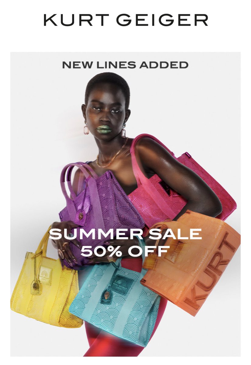_Rachey's tweet photo. I’ve never seen anyone look so unhappy at having so many KG bags…

What’s the marketing strategy here? 😅

@KurtGeiger #KurtGeiger https://t.co/AEn31IqgVq