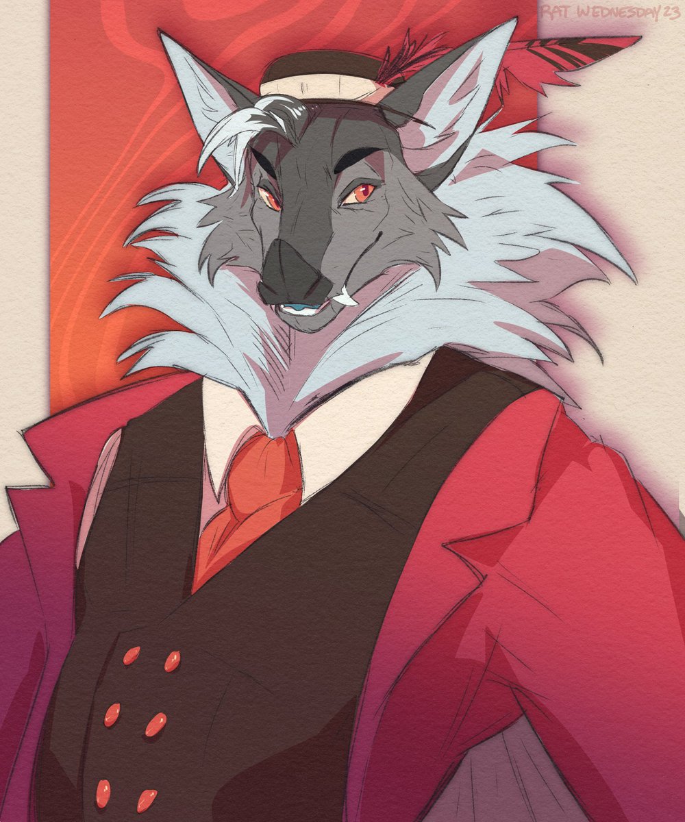 Sometimes you just gotta put your OC's in fancy clothes.  As a treat...

Dapper bat by <a href="/RATWEDNESDAY/">closed account. find ratwednesday.art on 🦋</a>