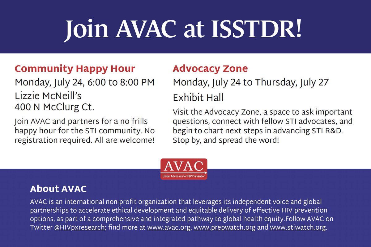 We at @HIVpxresearch are READY for #STIHIV2023 and cannot wait to see #STITwitter in person! Join us on Monday, July 25th for a Community Happy Hour at Lizzie McNeill's and visit the Advocacy Zone in the exhibit hall throughout the conference! ✨⭐️🌟