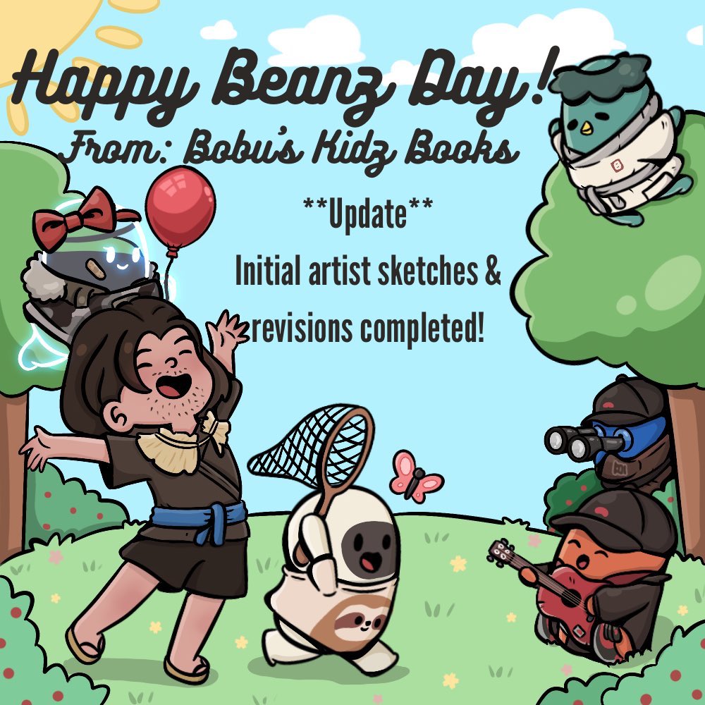 NiQ_108's tweet photo. Happy Beanz Day! ⛩️
🎨: @minsism #AzukiArt

@BobuKidzBooks is proud to announce that artists have submitted, revised, &amp; been compensated for sketches of all 3 stories! 

Our next steps 🧵👇 https://t.co/iYxTNYMf8N