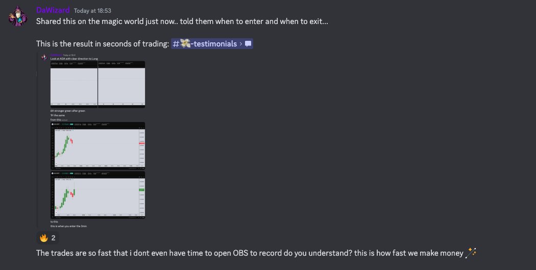 TradeMages's tweet photo. Why are you missing out on this? People are blessed with this knowledge🤯

Join now: https://t.co/nkjHYWMqMs

#Bitcoin #trading #BTC #Crypto #Leverage https://t.co/MykDdYVfeb