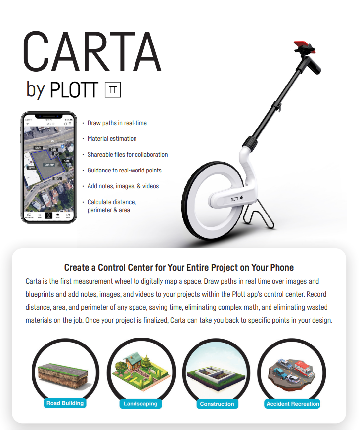 JohnnyAnd59's tweet photo. Special sale pricing on the CARTA measuring wheel - $245. Check it out @ https://t.co/Os81ORSqtU https://t.co/ZnuAFJ4x5Y