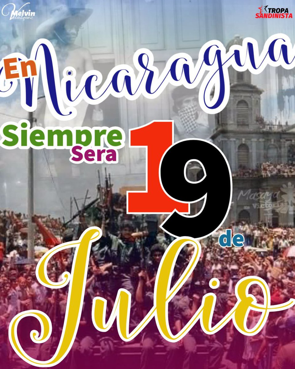 Viva nuestra revolucion sandinista
viva el 44/19

#4419SiempreMasAlla 
#TropaSandinista