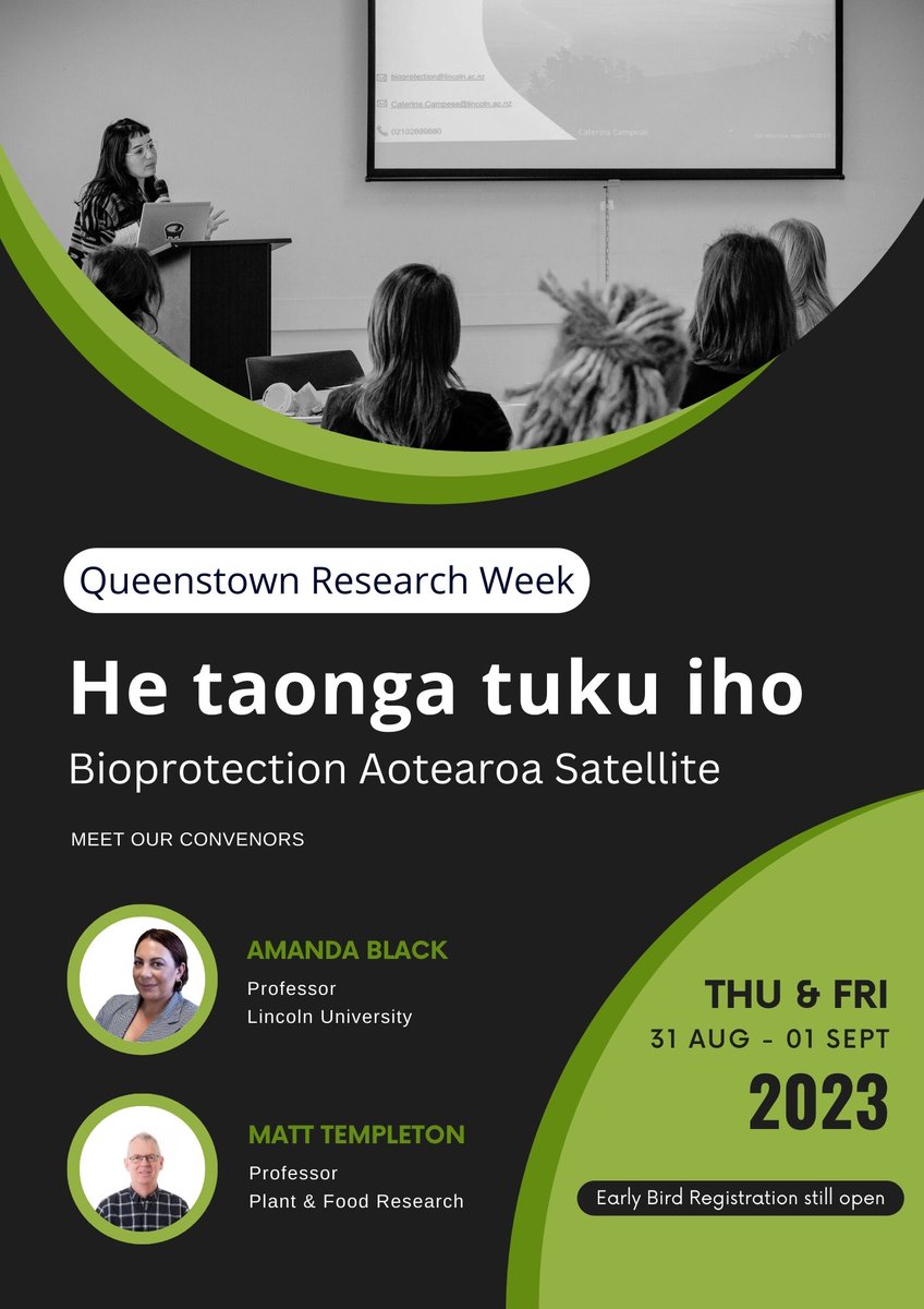 👨‍💻 It's not too late to register for the Queenstown Research Week – He taonga tuku iho on 31 August - 1 September. Visit 👉 buff.ly/449SXcH