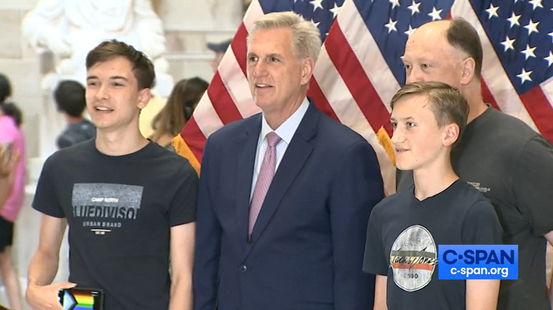 Tim Hogan on Twitter "Snuck a Pride flag into his photo with McCarthy, love it https//t.co