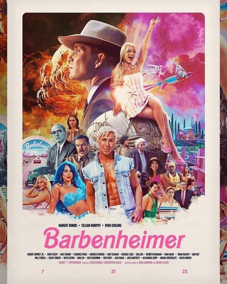 GraceRandolph's tweet photo. Ahem #Barbie and #Oppenheimer 
are NOT competing

Instead they are creating a robust weekend at the box office not seen since before the pandemic 

Both movies are great for the movie business https://t.co/SeNRgpe5N4