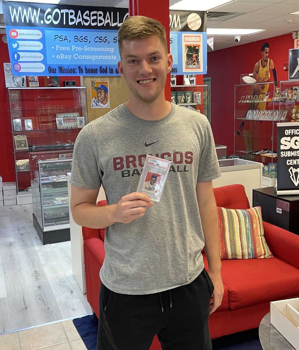 Huge return today for @jd9cards - 1949 Bowman Jackie Robinson came back as a PSA 5. Our whole team was excited when Jonah came to pick it up this afternoon. Congrats!