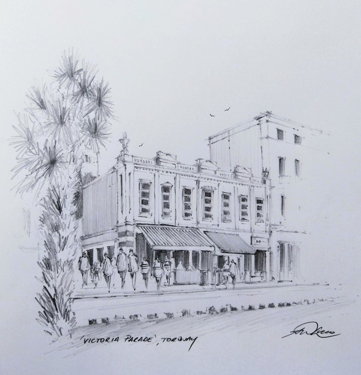 ' Victoria Parade ', Torquay, England
Andrew Lucas
Pencil Sketch, 17 x 20, I hope you enjoy.

theandrewlucasgallery.co.uk

#sketch #urbansketchers #EnglishRiviera #Torquay #architecture #artgallery #BoostTorbay #torbayhour #VisitDevon #devon