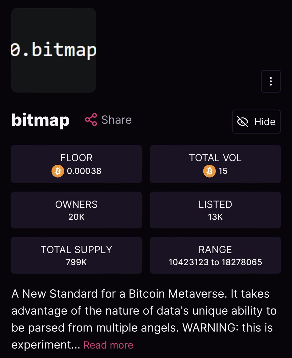 Wrongholesenpai's tweet photo. Bitmap will flip your influencors rugs soon . i mean at 800k supply its already unbeatable in terms of volume , holders , % listed .. ive tried to tell you since last month , even made a channel on my server just to explain bitmap and dumb it down for newbies 🤷🏻‍♂️

#bitmap https://t.co/DVFdMJ76bG