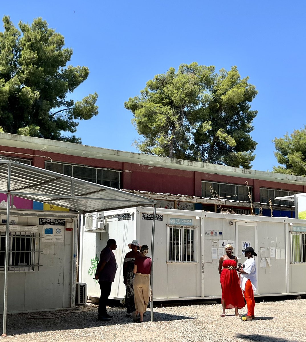 tahovhannisyan's tweet photo. Visited #Ritsona #refugee camp-the largest on #Greece’s mainland. 40🌡️. Small number of ppl are seen outside, standing in a shade near the containers where they live. Met ppl who are here for 6 years (!), #asylum rejected. HOPE is the one real thing they have. https://t.co/AE4co8oZnS