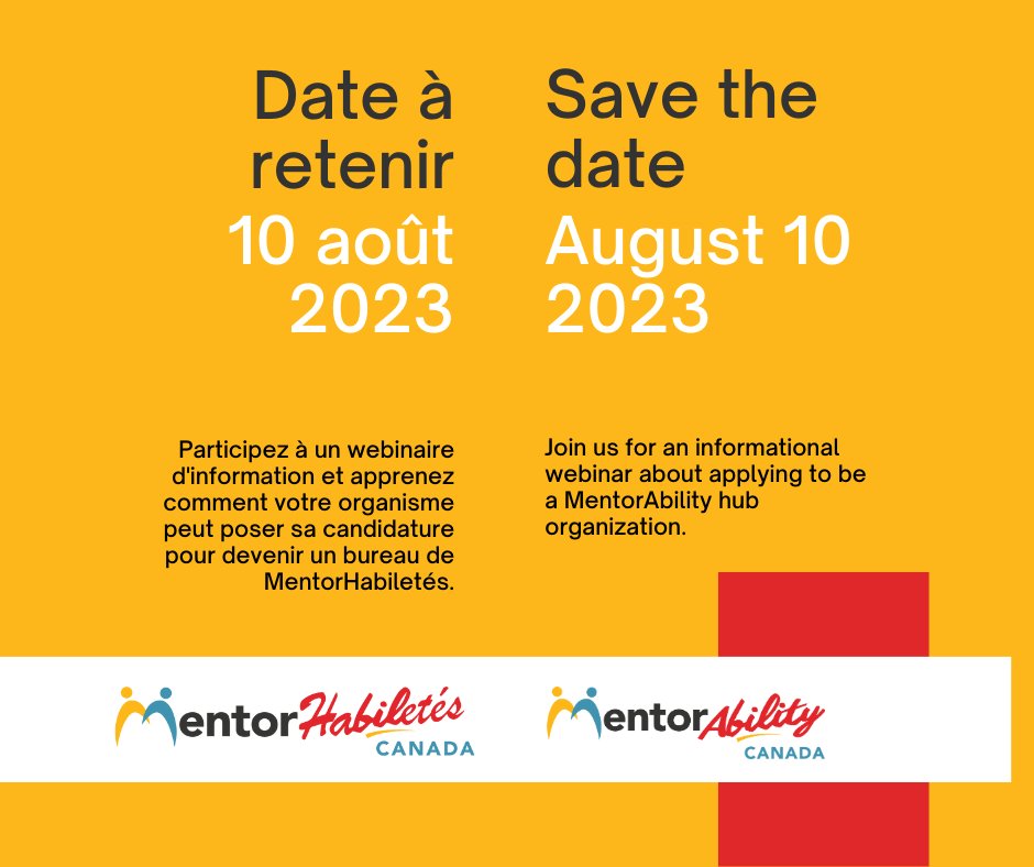 Does your organization support jobseekers who experience disability in finding meaningful work? Join an informational webinar and learn how your organization can apply to become a #MentorAbilityHub in AB, SK, QC, NB, PE, NU, YT or NT.

supportedemployment.ca/initiatives/me…
