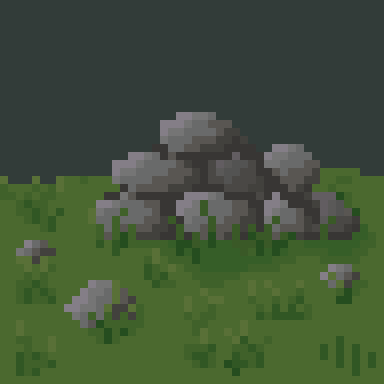 #pixelart #digitalart Some old rocks.