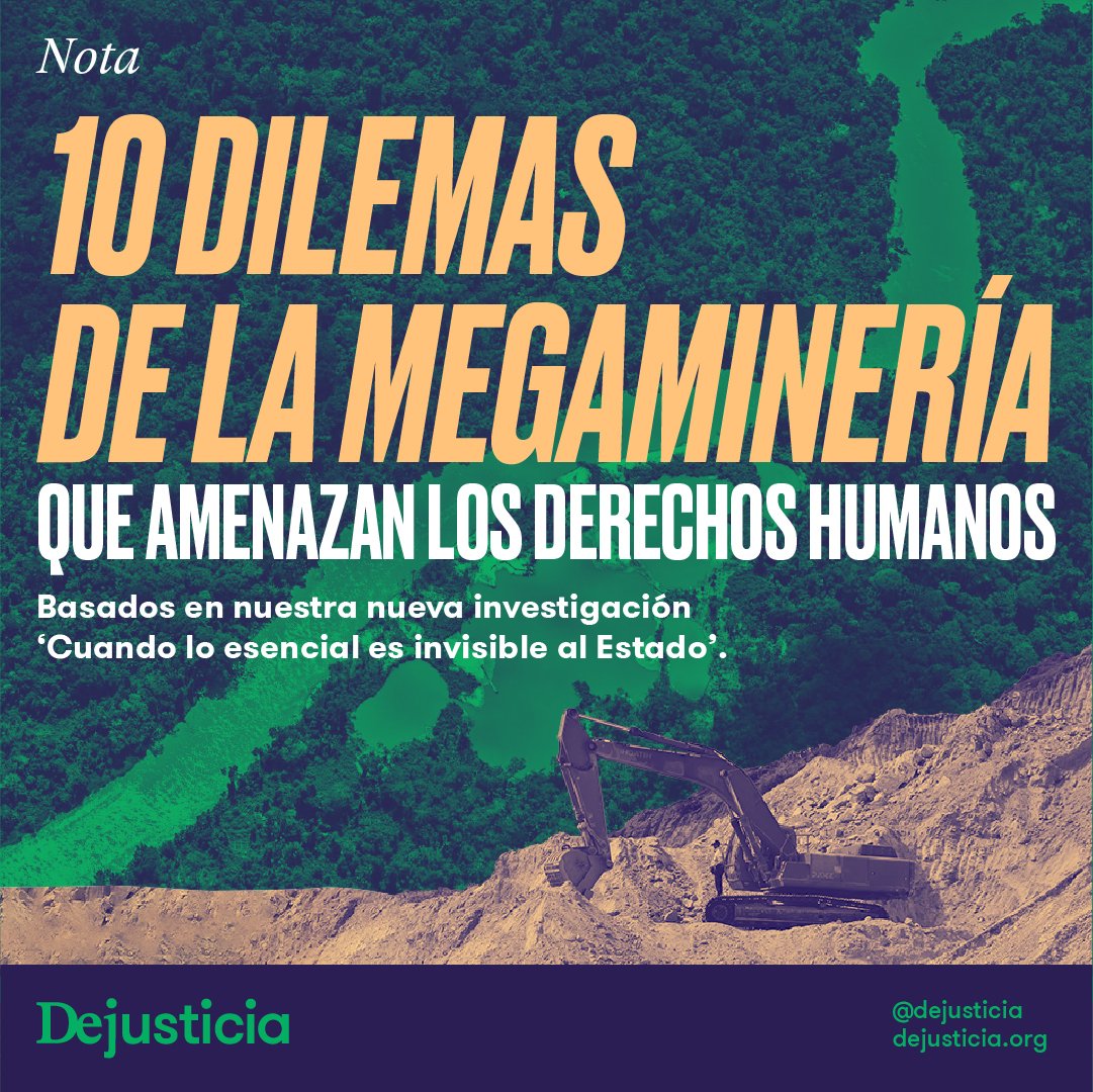 ¡Nueva investigación! 🤓📗

Nuestra directora de Justicia Ambiental, <a href="/LauraSantacolo2/">Laura Santacoloma</a>, indagó sobre la #megaminería en 🇨🇴, y encontró que esta actividad, con altísimos costos sociales y ambientales, carece de una política de derechos y la cobija una normativa con grandes vacíos.