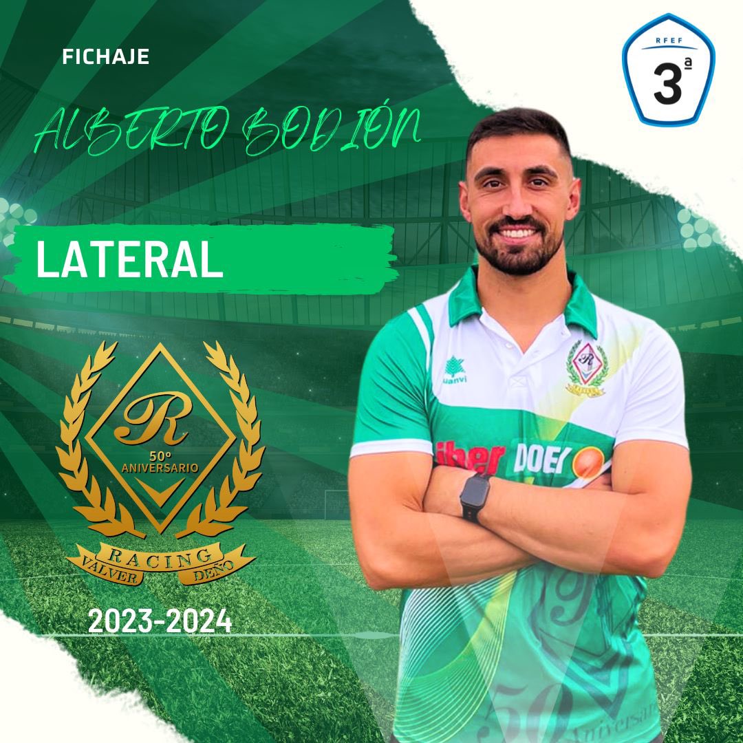 ‼️ 𝐅𝐈𝐂𝐇𝐀𝐉𝐄 ‼️ 

Os presentamos a nuestro nuevo jugador <a href="/alberbodionmar/">alberto</a> se trata de un lateral que llega para reforzar nuestra defensa tras su paso por el  CD Gevora. 

Bienvenido a tu nueva casa 🏠 este año será muy bonito 💪🏼⚽️

#VolvimosParaQuedarnos
#VamosRacing