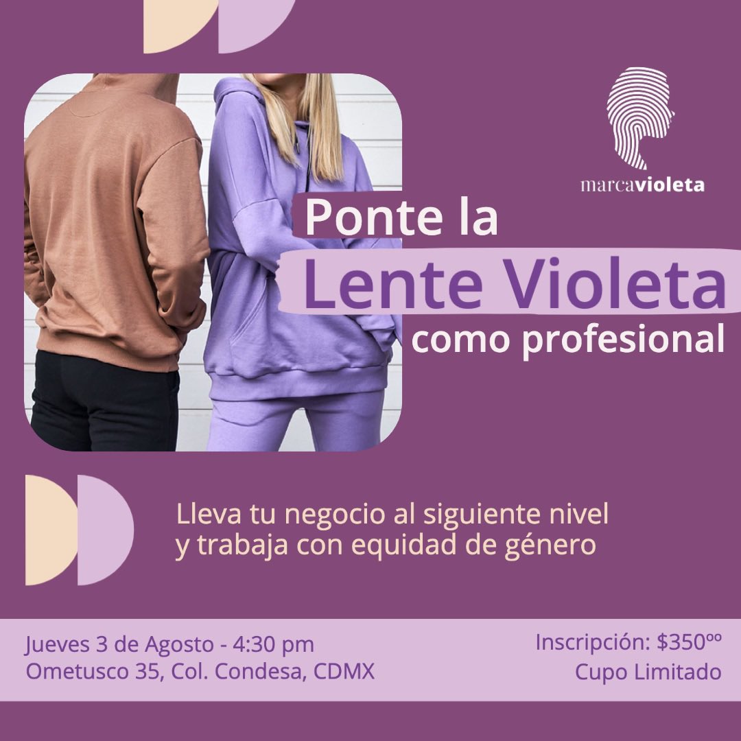 Neotipica's tweet photo. ¿Has pensado cómo puedes, desde tu profesión, favorecer la equidad de género?

Integrar la perspectiva de género en nuestros negocios nos permite:

* Promover el acceso justo y equitativo a los Derechos Humanos
* Mejorar calidad y efectividad de nuestros productos y servicios
* Conectar con las necesidades de un mercado diverso
* Blindar la reputación de nuestras marcas frente a mercados incluyentes

¿Quieres saber más? Inscríbete esta clase que impartiremos en @co_madre Condesa el próximo 3 de Agosto. 4:30 pm

En una hora exploraremos 5 claves para aplicarla en cualquier actividad profesional. 

Además, tendrás acceso a material descargable y otros regalitos.