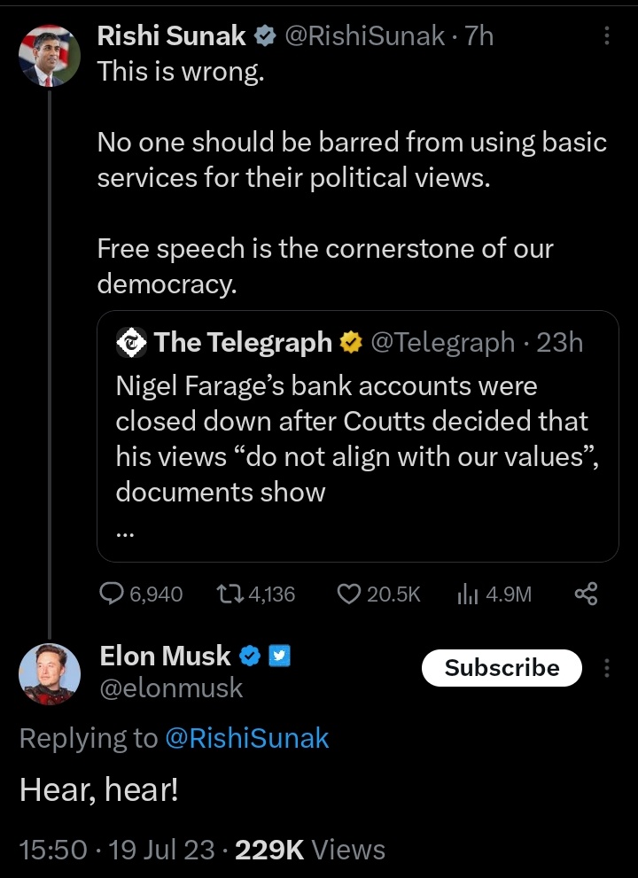 podgequinn's tweet photo. Shock horror, @elonmusk has hurt feelings because a xenophobic racist bigot had his bank account closed by a private company...
Thought you were the champion of free speech & the free marketplace???
#ElonMuskIsAFascist
#ElonIsDestroyingTwitter https://t.co/5MXUNIZJrF