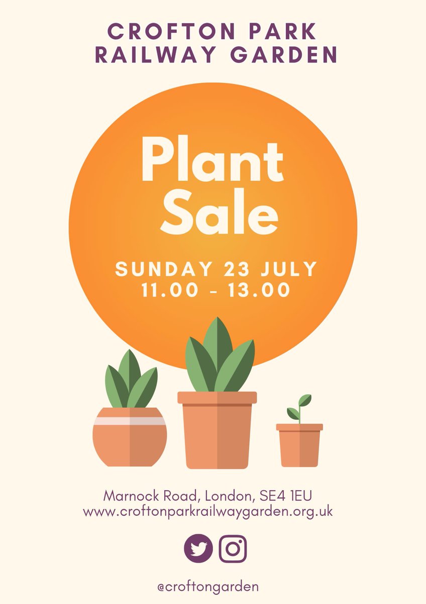 This Sunday we have a plant sale. Mix of house and outdoor plants. 11am to 1pm. Ps share. @lewishamledger @LewishamLowdown @lewishamlocal @CroftonBooks @CroftonParkLife @Broc_Soc @honoroakorg @gglewisham @ActionLewisham @FourthReserve