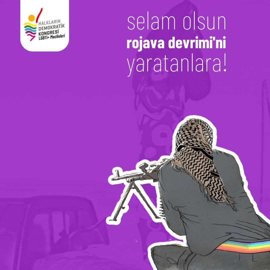 Kürt kadınlarının öncülüğünde faşizme ve gerici çetelere karşı Rojava Devrimi 11. senesinde, ortadoğu halklarına yeni yaşamın mümkün olduğunu gösteriyor. Kobane’de kadınların ve Rakka’da LGBTİ+ların onurlu mücadelesini hatırlamaya devam ediyoruz.

#Status4NorthAndEastSyria