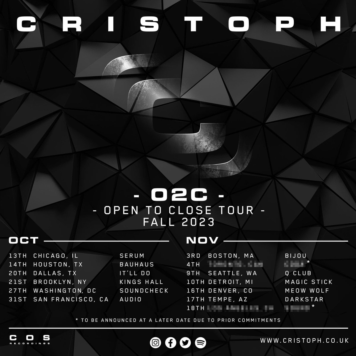 Open To Close for the label boss <a href="/Cristophmusic/">Cristoph</a>