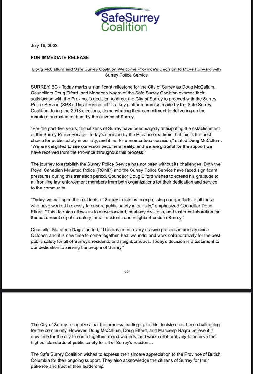 Safe Surrey Coalition tweet media