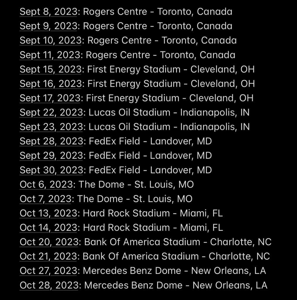 swifttanic's tweet photo. STREETS ARE SAYING THESE ARE THE  DATES OF THE 2ND LEG OF THE NORTH AMERICAN TOUR? https://t.co/xPXdYd0T21