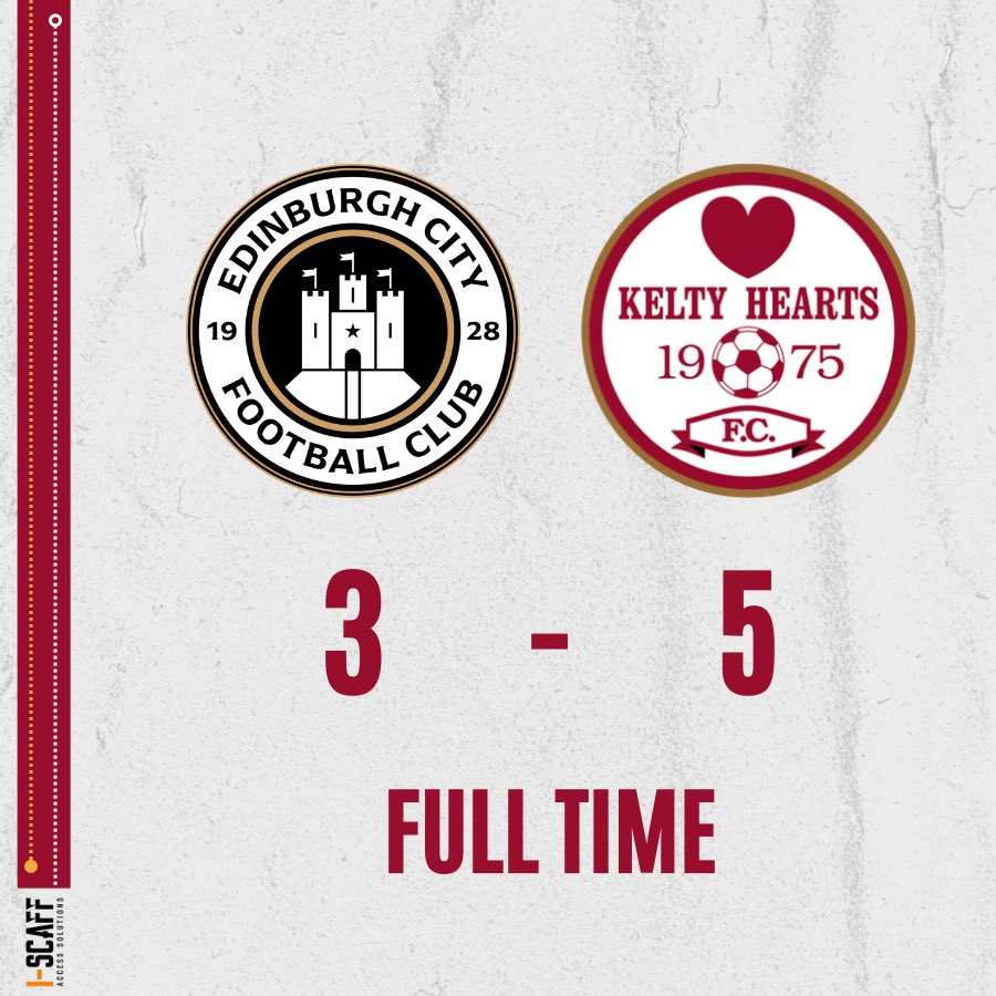 KeltyHeartsFC's tweet photo. FT | KELTY HEARTS WIN 5-3

Goals from Johnston (2), Daramola (2) and Cunningham give Kelty all three points in the #ViaplayCup!

Some contenders for goal of the season tonight!

Thankyou to the travelling support this evening, safe travels home!

#AllThreePoints | #MaroonMachine https://t.co/Nsveh0lSRq