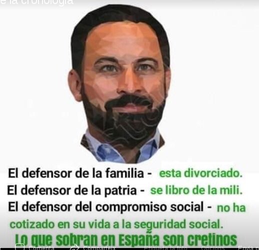 Marcorv10's tweet image. #DebateFinalRTVE 
La credibilidad que tiene #SantiVago #Fachascal V🤮X