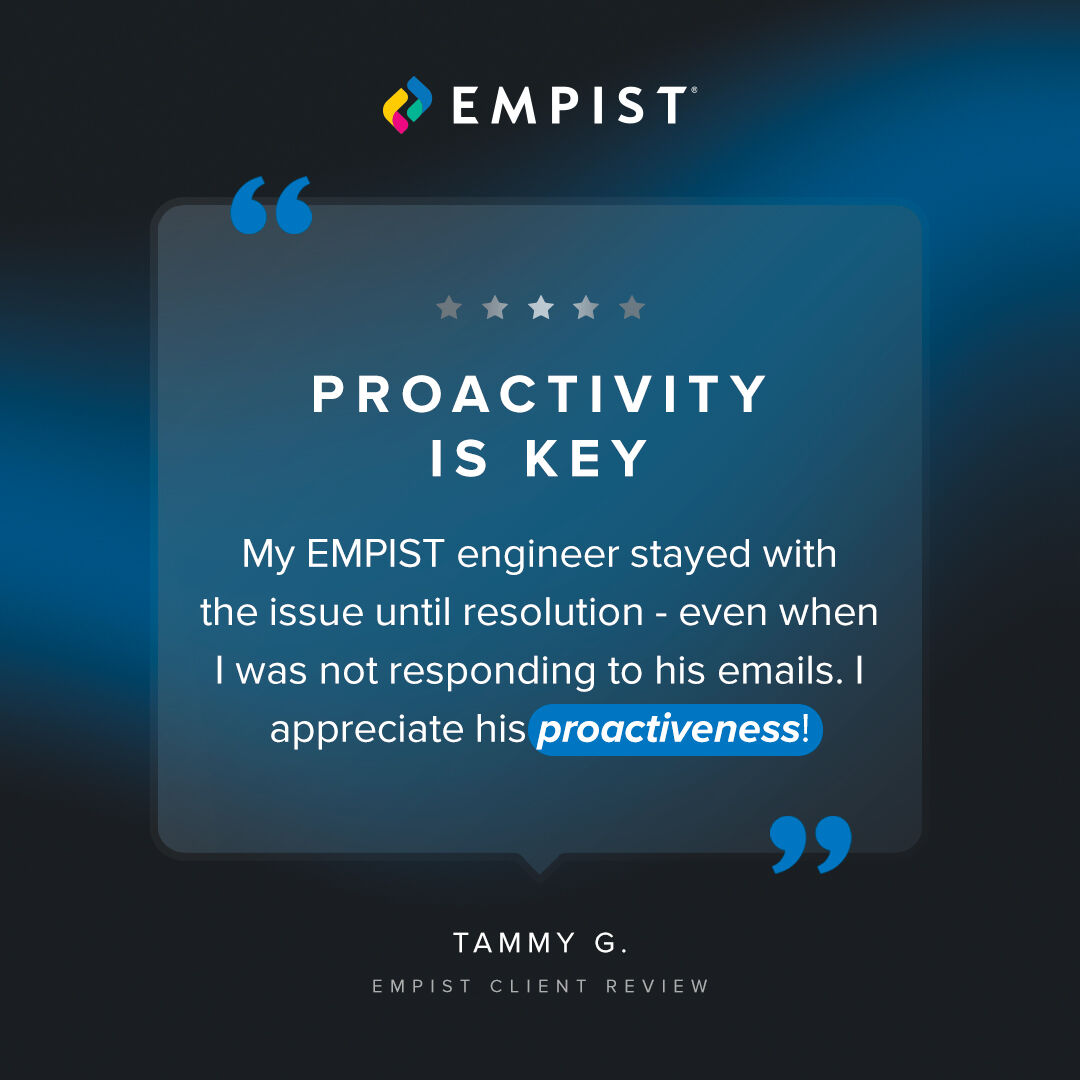 Empist's tweet image. Kudos to our dedicated #EMPIST Service Engineers! They are the heart of our proactive, solution-driven tech support. Their commitment to success ensures seamless digital experiences for all! Thanks for the kind review, Tammy! #ProactiveTechSupport #ITServices👏🚀