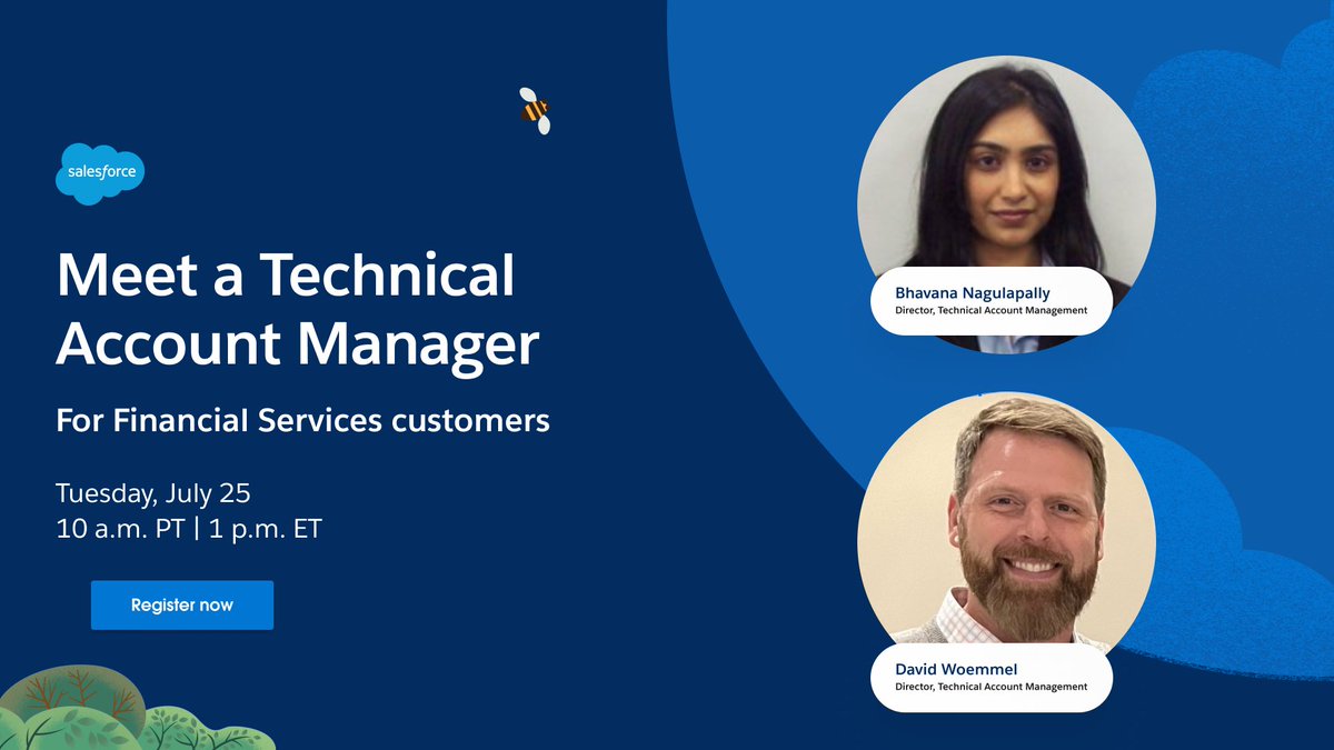 Discover the power of a Salesforce Technical Account Manager! Join our live event on July 25 to learn how TAMs are helping Financial Services customers embrace the latest innovations in AI and Data. Register today #financialservices sforce.co/44QnYTf