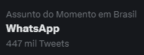 FilipeXab's tweet photo. A resposta que todo mundo precisa está aqui, no TWITTER. 
Sim, o Whatsapp caiu, galera!!! https://t.co/uqwqwoJICy