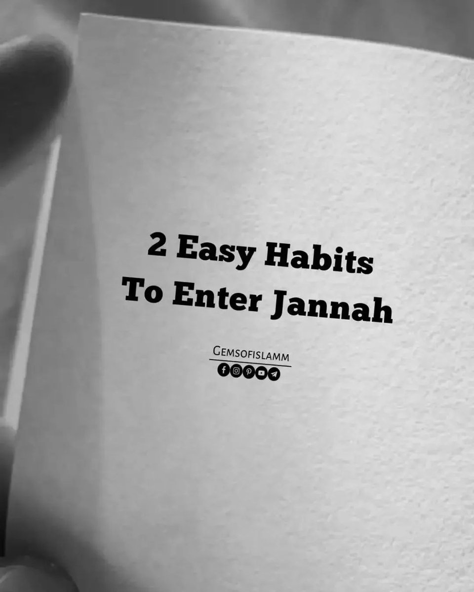 2 Easy Habits To Enter Jannah. 💯 ️ Beautiful Reminder 📚 Thread from