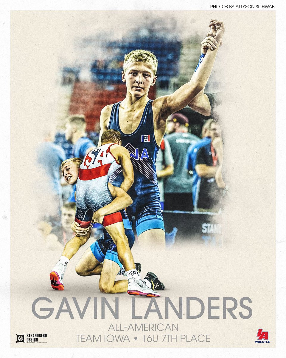 IAwrestle's tweet photo. Gavin Landers finishes up with seventh place finish for Iowa in 16U.

#iahswr #fargo https://t.co/EyIT3tnWit