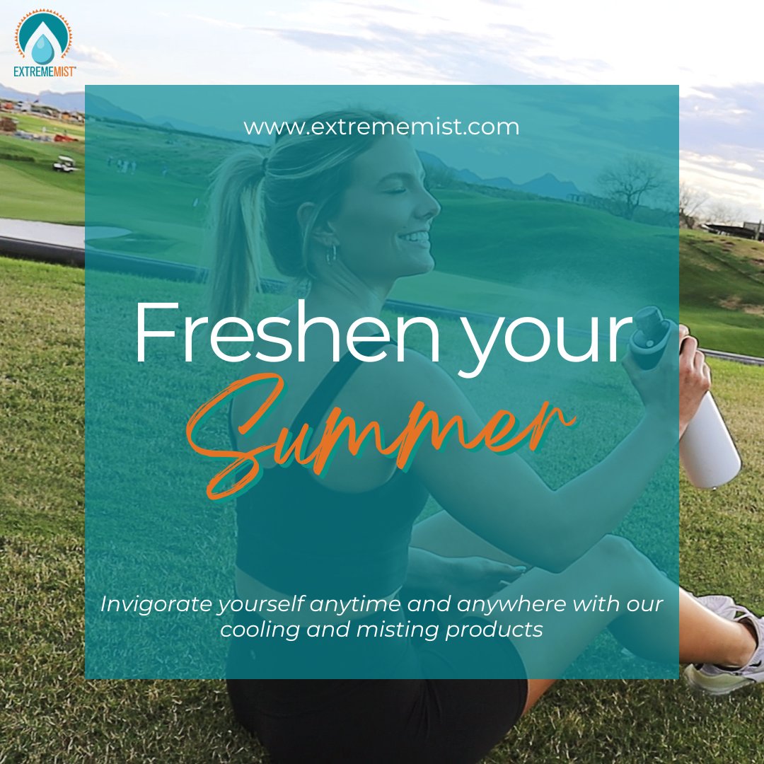 ExtremeMistPCS's tweet image. Dive into an oasis of refreshment this summer! Beat the heat with our cutting-edge cooling and misting products. Stay cool, stay energized, and make the most of this sizzling season!
#SummerEssentials #StayCool #MistingMagic #BeatTheHeat