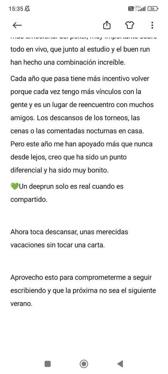 ♠️🏜️ Me quiero ir ya. Ya tengo ganas de volver.