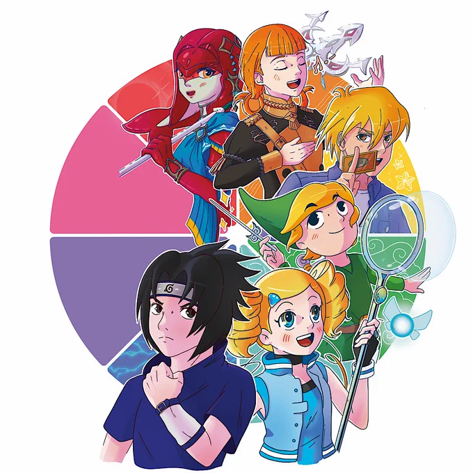 And here is the dark blue part of the wheel   I feel like an impostor because I only watched 2 episodes of Naruto   #colorwheelchallenge