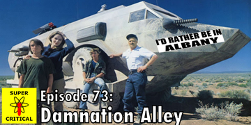 Podcast episode #73: Damnation Alley

@WMDgirl HATED this movie about a cross-country post-nuclear war road trip from CA to Albany.

To be fair, it showed her least favorite things: radioactive cockroaches, giant scorpions, &amp; poor RV water tank management

podfollow.com/supercriticalp…