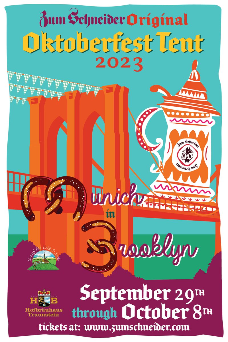 Tickets are on sale for @ZumSchneider Oktoberfest 2023 to be held Sep. 29-Oct. 8 at @3DollarBillBk: 260 Meserole St. Brooklyn, NY
 eventbrite.com/e/zum-schneide…