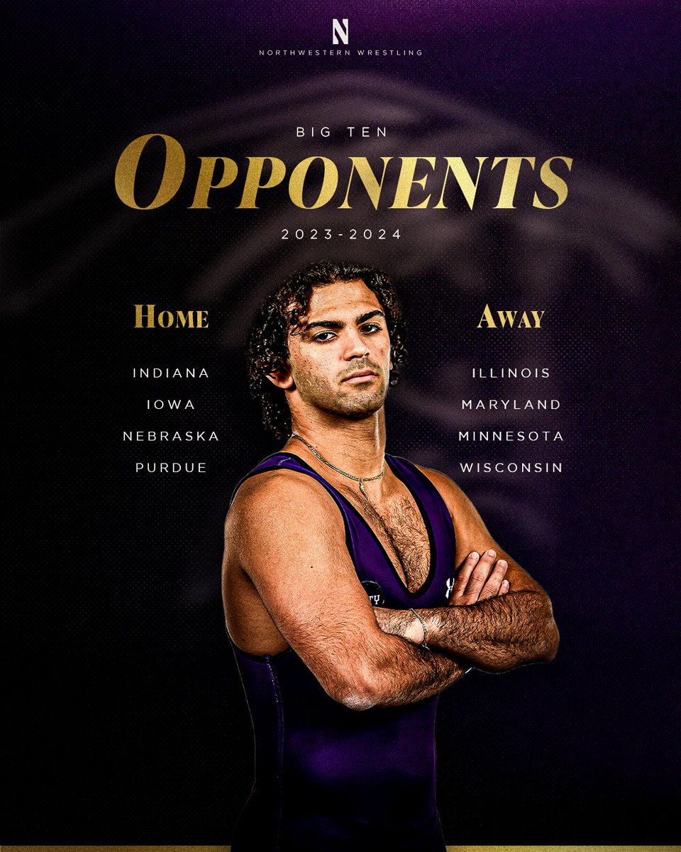 The 🛣️ we'll take through the <a href="/B1GWrestling/">Big Ten Wrestling</a> gauntlet in 2023-24.

#GoCats