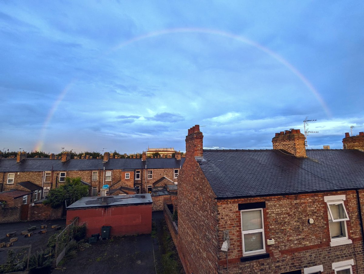 A spectacular rainbow over York tonight 🌈 #LoveYork