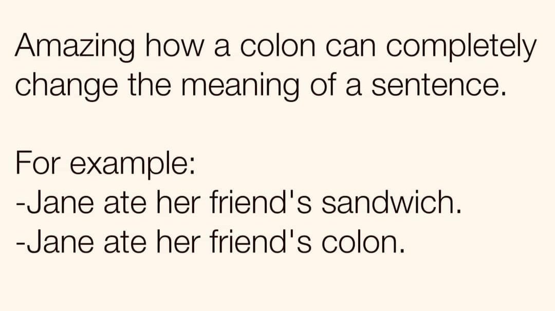 Doe777Jane's tweet image. #languagelesson #colonsmatter #grammarschool #englishlanguage