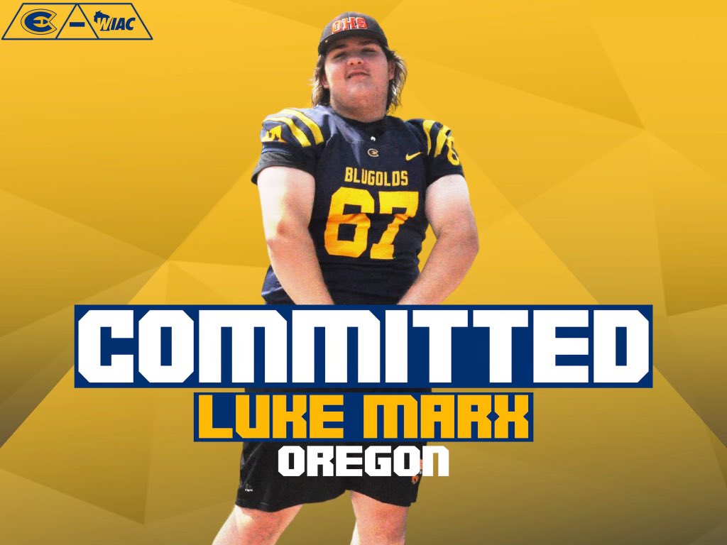 Luke (@lukem67fb) on Twitter photo Blessed to announce my commitment to <a href="/UWECFootball/">Blugold Football</a>. Thank you to the coaches for giving me the opportunity. Thank you to my family, friends and coaches, for helping me to be great and have a great life that allowed me to make this decision. #ROLLGOLDS #GOLD2T4NDARD <a href="/CoachGrayvold/">Brady Grayvold</a> Blessed to announce my commitment to <a href="/UWECFootball/">Blugold Football</a>. Thank you to the coaches for giving me the opportunity. Thank you to my family, friends and coaches, for helping me to be great and have a great life that allowed me to make this decision. #ROLLGOLDS #GOLD2T4NDARD <a href="/CoachGrayvold/">Brady Grayvold</a>